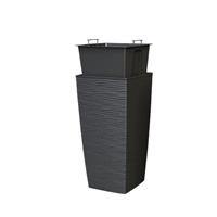 Vaso Aurora Antracite 25X25X46.5 Cm