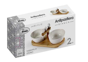 Antipastiera 2 Bianca 25*11*12