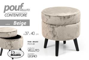Pouf Contenitore Beige 37*37*40  T9233-Be-5
