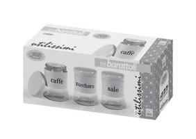 3 Barattoli Bianchi 750Ml 11*14Cm White