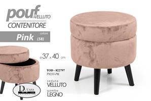 Pouf Contenitore Pink 37*37*40   T9233-P-58