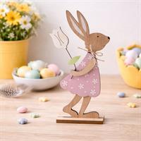 Coniglio Legno H29X10X4Cm Con Base Legno