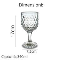 6 Calici Blossom 34 Cl Trasparente