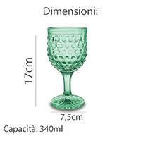 6 Calici Blossom 34 Cl Verde