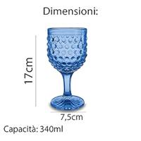 6 Calici Blossom 34 Cl Blu