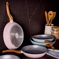 Tognana Set 2 Padelle Cm 24 Cm 28 Forged Pink Pepper Bamboo
