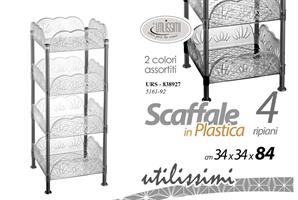 Scaffale A 4 Plastica 34*34*84 cm