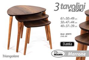 Tavolo 50X47X44 Cm Damla Legno