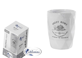 Bicchiere Da Bagno Ceramica 10 Cm Bianco