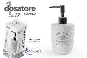 Dosatore Sapone Bianco Ovale 17 Cm