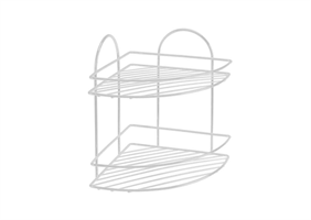 Angolare 2 Ripiani Bagno Bianco 23X23X37 Cm