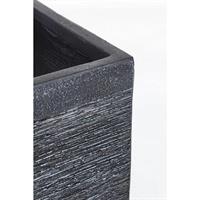 Vaso Graffiti Quadrato Nero Basso L