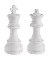 Decorazione Chess Re-Regina Bianco