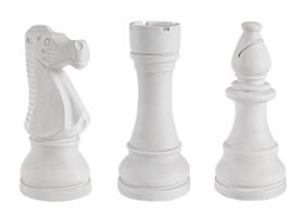 Decorazione Chess Bianco Ass3