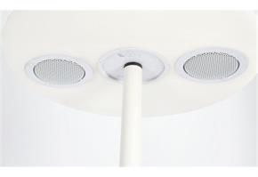 Piantana solare led speaker bianca h150cm