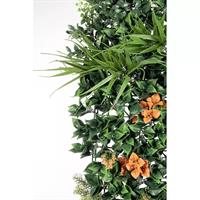 Parete Sintetica Mix Fiore Arancio 100x100 cm