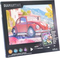 Diamantiny Quadro Retro Car Red