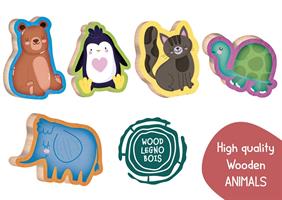 Lisciani Montessori Baby Wood Animal Fun