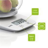 Bilancia Cucina 5Kg Laica Bianco Con Ciotola Ks1060W