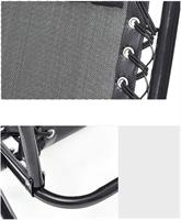 Sdraio Relax Virtus 165x65x113H cm Colore Nero Hu-115w