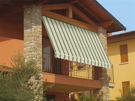 Tenda da Sole a Caduta 3x2.5 Mt Senza Cassone Verde/Bianco