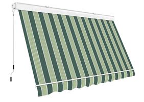 Tenda da Sole a Caduta 3x2.5 Mt Senza Cassone Verde/Bianco