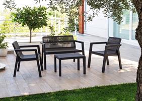 Set 4 Posti Riviera Da Giardino Colore Antracite