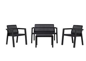 Set 4 Posti Riviera Da Giardino Colore Antracite