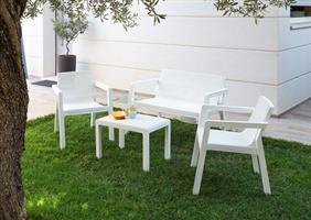 Set 4 Posti Riviera Da Giardino Colore Bianco