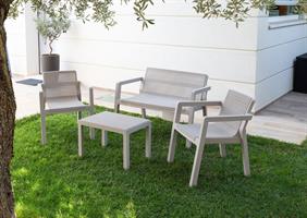 Set 4 Posti Riviera Da Giardino Colore Taupe
