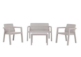 Set 4 Posti Riviera Da Giardino Colore Taupe