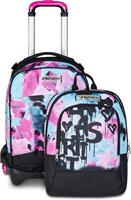 Zaino-Trolley Scuola Jack -3Wd+ Detach Seven Quick Graffiti Girl