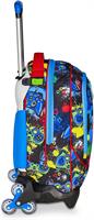 Zaino-Trolley Scuola Jack-3Wd+ Sj Gang Game-Led Boy