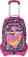 Zaino-Trolley Scuola Jack-3Wd+ Sj Gang Game-Led Girl