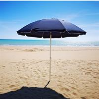 Ombrellone D.220/8 180G Tu Blu Poliester Stecche In Fiberglass Palo Allu