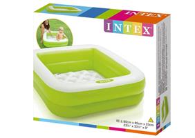 Piscina Baby Cm 86X86X25 Fondo Gonfiabile 2 Colori Assortiti