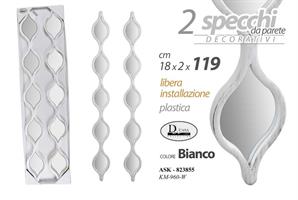2 Specchi Bianco 13*119*2 Cm