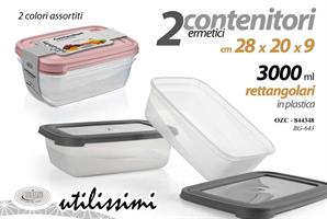 2 Contenitori Rettagolari 3000 Ml