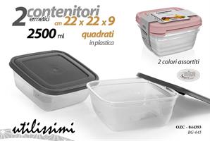2 Contenitori Quadrati  2500 Ml