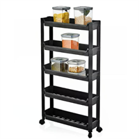 Carrello A 5 Ripiani Nero 47*15*85 Cm