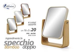 Specchio Plastica+Bamboo 16*5*20 Cm
