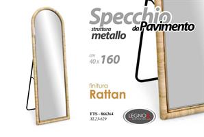 Specchio Rattan 160*50 Cm