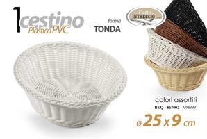 Cestino Tondo Plastica 24,5*9H Cm