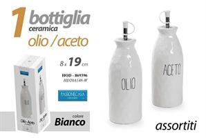 Bottiglia Bianco Ceramica 8*19 Cm