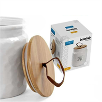 Barattolo Sale Tappo Bamboo 14 Cm