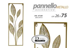 Quadro Metallo Foglie 26*75 Cm