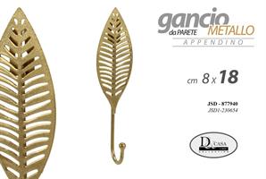 Gancio Metallo Foglia 8*18 Cm