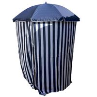 Ombrellone-Cabina D.200/8 Rigato B/Blu