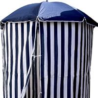Ombrellone-Cabina D.200/8 Rigato B/Blu