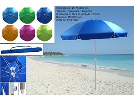 Ombrellone 100 Cm Antivento Ø32 140Gr Poliestere Alluminio